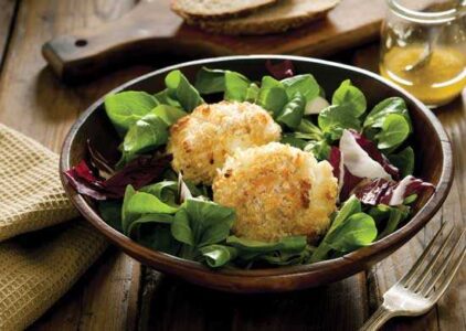 Spinach and Watercress Salad with Baked Chèvre Recipe